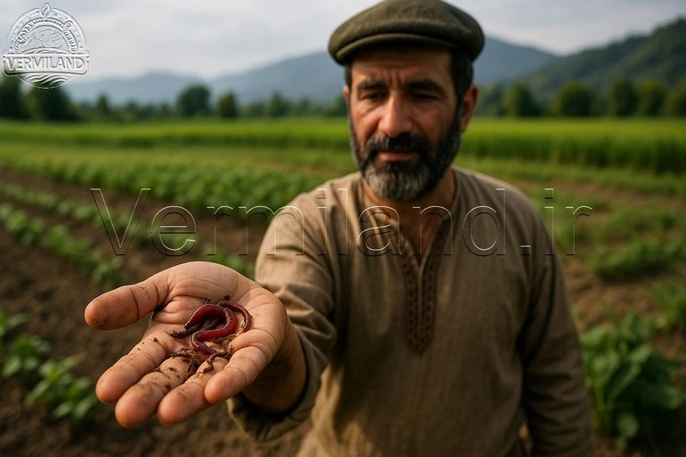 کرم قرمز خاکی